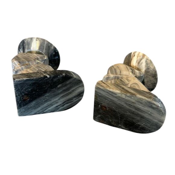 Vintage Hand Carved Onyx Stone Mexican Art Bookends - Picture 7 of 7